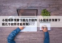 小程序開發(fā)要下載幾個軟件（小程序開發(fā)要下載幾個軟件才能開發(fā)）